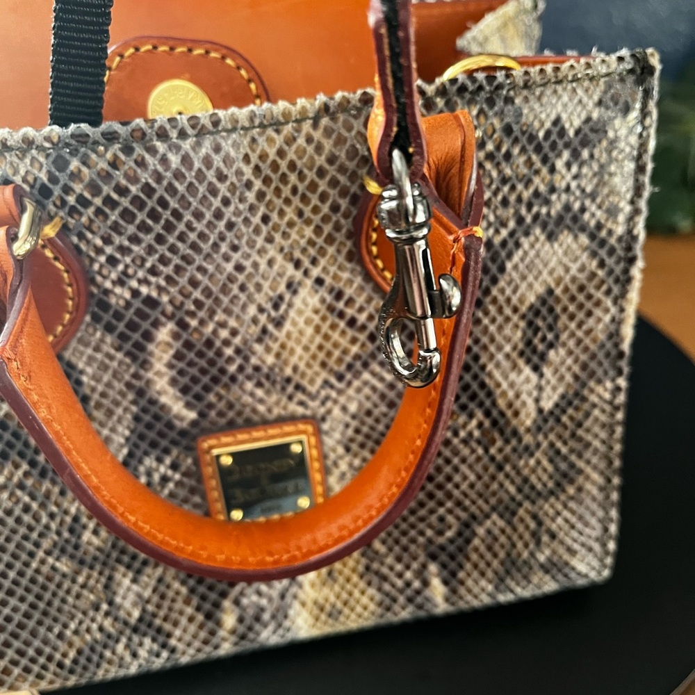 Dooney & Bourke Janine Python Mini Snake Print Sa… - image 5